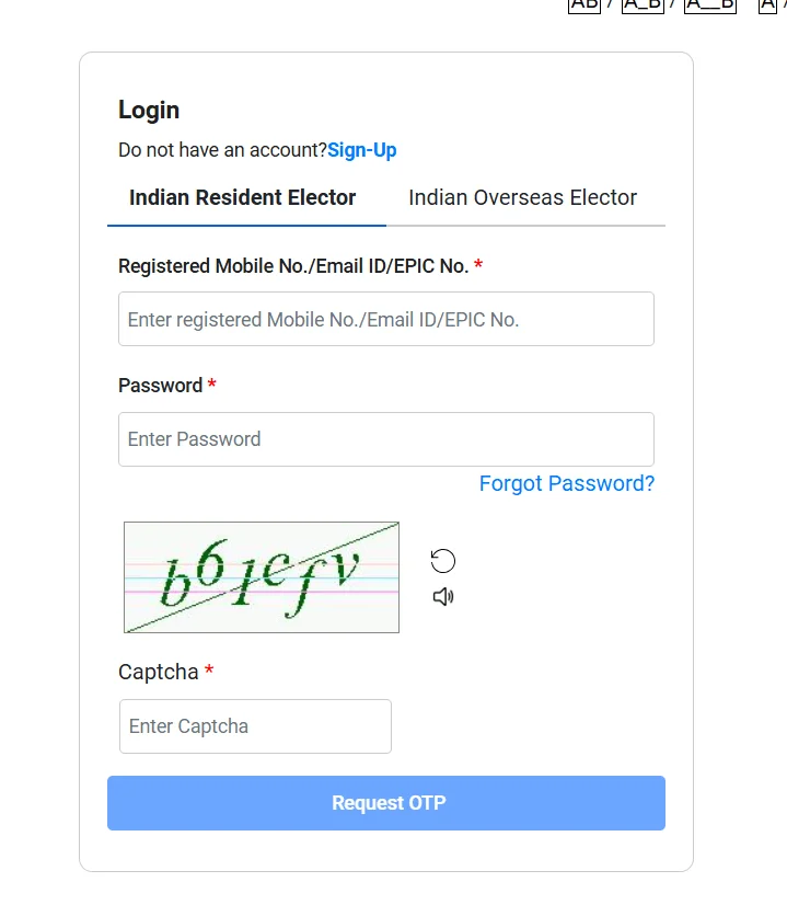 Voter Card Online Correction 2025