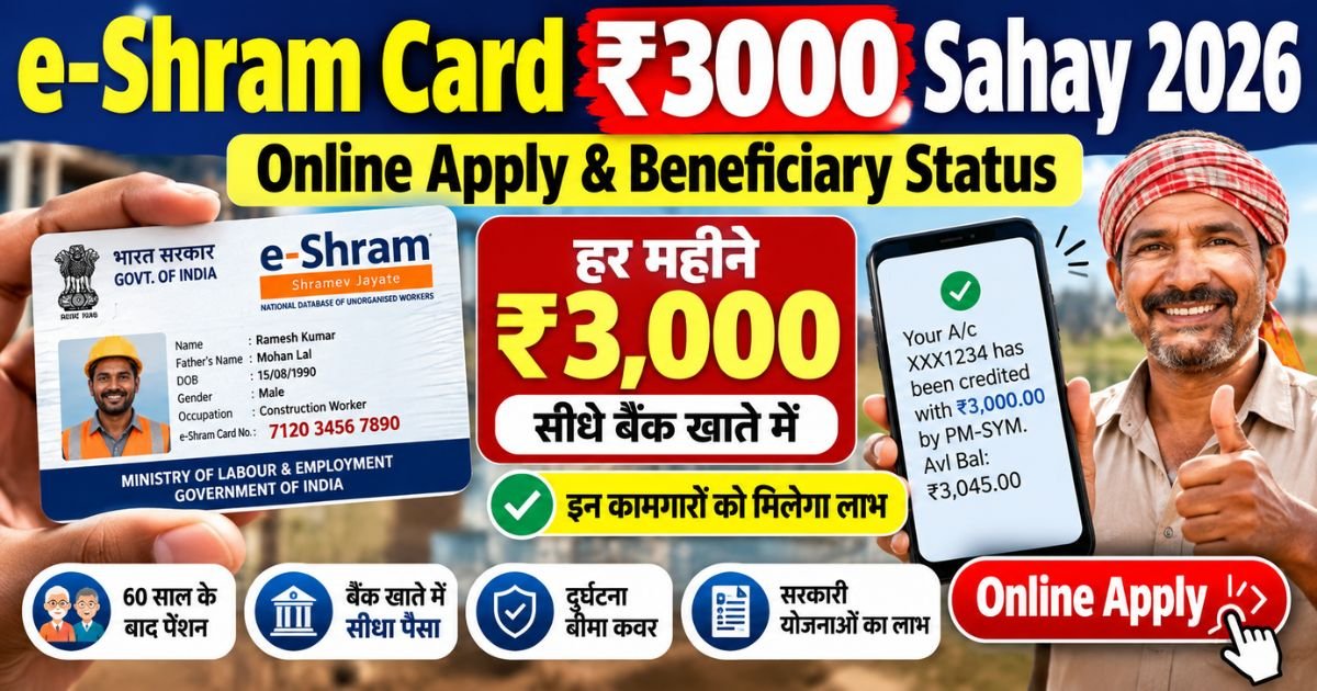 e-Shram Card ₹3000 Sahay