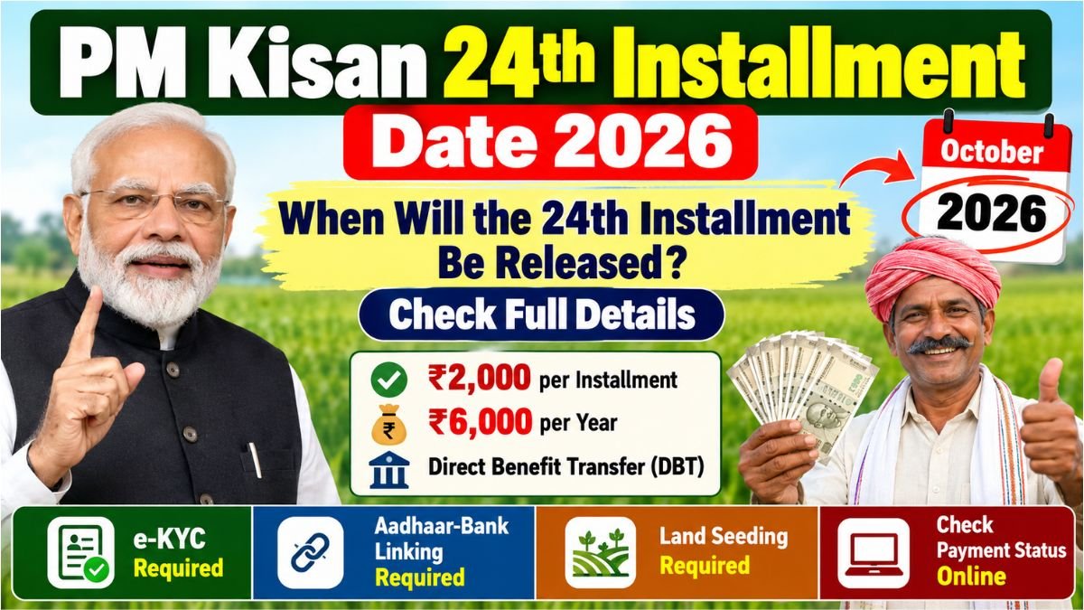 PM Kisan 24th Installment Date 2026